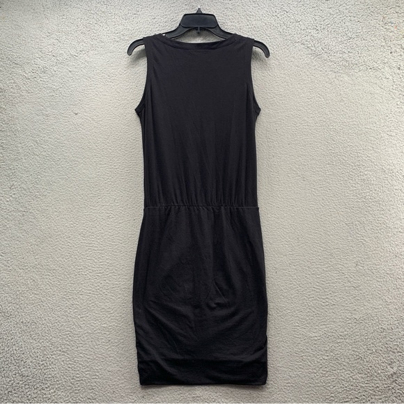 Athleta Westwood Bodycon Dress Black Tiered Waist Ruched Soft Stretch Size XS - Picture 13 of 16